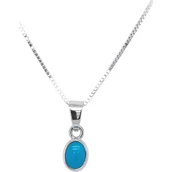 Přívěsek Přívěsek s Tyrkysem z Bílého Zlata 7150219