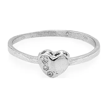 Prsten Zlatý Prsten se Zirkony ve Tvaru Srdce 7131296