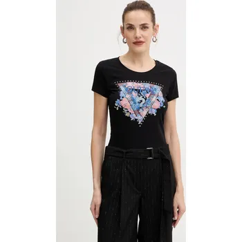 Dámské tričko Tričko Guess dámské, černá barva, W5BI29 J1314 W5BI29.J1314 99X, vel. XXL