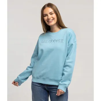 Dámská mikina Lee Cooper dámská mikina bez kapuce, přes hlavu MIKINA D SELINA 4582 MILKY BLUE velikost M