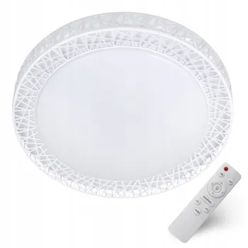 LAMPA STROPNÍ SVÍTIDLO LED KULATÁ STROPNÍ MODERNÍ BÍLÁ S DÁLKOVÝM OVLÁDÁNÍM, VARIABILNÍ, 48 CM