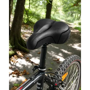 Sedlo na kolo Široké voděodolné pěnové sedlo na kolo RS1 černé