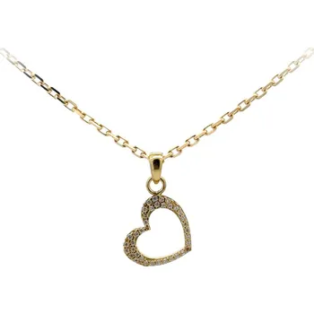 Přívěsek Zlatý Přívěsek Srdce se Zirkony 7151844
