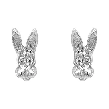 Náušnice Zlaté Náušnice Zajíc se Zirkony 7121826