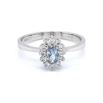 Prsten Prsten s Topazem z Bílého Zlata 7131243