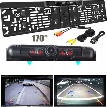 Evropská couvací kamera s rámečkem na SPZ HD 170° IR IP68