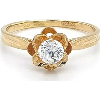 Prsten Zlatý Prsten Kytička se Zirkonem 7130753