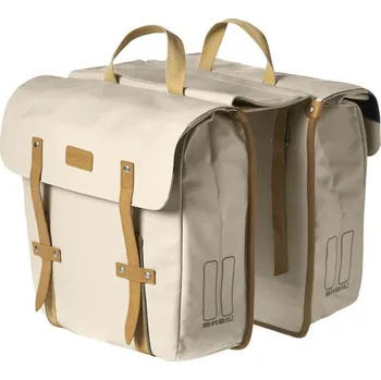 brašna na kolo Brašna Basil Portland Slimfit Double na nosič krémová