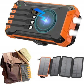 Powerbanka SOLÁRNÍ POWERBANKA NABÍJEČKA 20000MAH USB SVÍTILNA