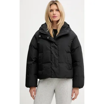 Bunda BOSS Paffia černá barva, zimní, oversize, 50546843 99X, vel. 36