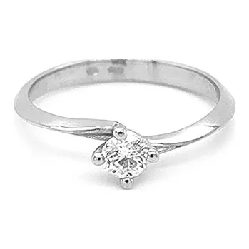 Prsten Zlatý Zásnubní Prsten s Diamantem 2011039