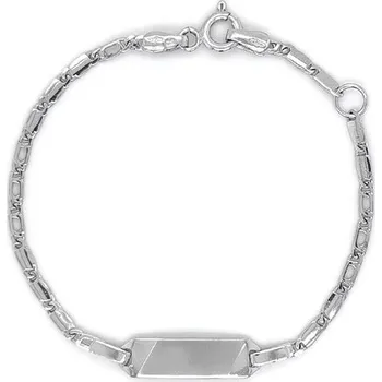 Náramek Dětský Náramek s Destičkou z Bílého Zlata 7070004