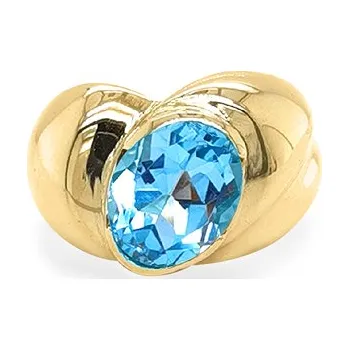 Prsten Zlatý Prsten s Modrým Kamenem 7140018
