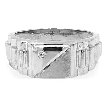 Prsten Zlatý Pánský Prsten se Zirkonem 7130617