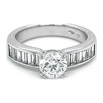 Prsten Zlatý Zásnubní Prsten s Diamanty KBS0291