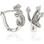 Zlatnictví Helios Diamantové náušnice bílé zlato