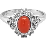 Zlatý Prsten s Korálem a Zirkony 7131440