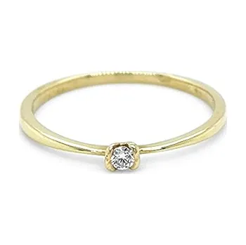 Prsten Zlatý Zásnubní Prsten s Diamantem 2011203