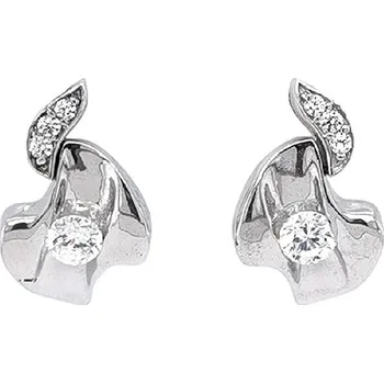 Náušnice Náušnice se Zirkony z Bílého Zlata 7120309