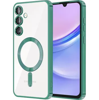 Pouzdro na mobilní telefon Kryt Samsung Galaxy A17 4G/5G Techsuit Luxury Crystal MagSafe - světle zelený