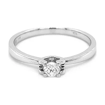 Prsten Zlatý Zásnubní Prsten s Diamantem 2011018