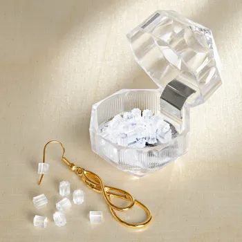 20 stoperů na náušnice průhledná