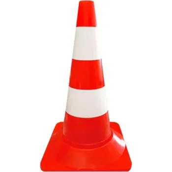 Dopravní zařízení Oranžový plastový dopravní kužel SCV - délka 28 cm, výška 50 cm