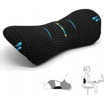 Polštář ORTOPEDICKÝ POLŠTÁŘ BEDERNÍ PRO SPANÍ DO AUTA NA SEDADLO PAMĚŤOVÁ PĚNA