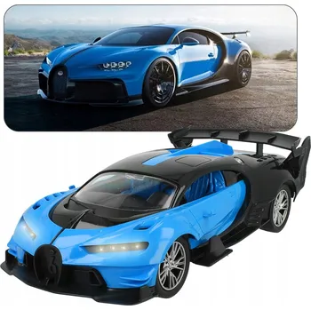 RC model auta AUTO NA DÁLKOVÉ OVLÁDÁNÍ BUGATTI S OVLADAČEM + LED SVĚTLA