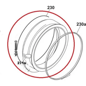 43028103 - Těsnění, manžeta, guma pro pračku Candy