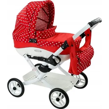 Kočárek pro panenku Hluboký skládací kočárek pro panenky Adbor LILY, gondola, taška, košík, barva Lc-12
