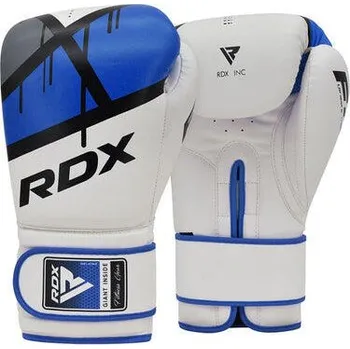 Sportovní chránič RDX SPORTS Boxerské rukavice F7 8 OZ BÍLÁ|MODRÁ