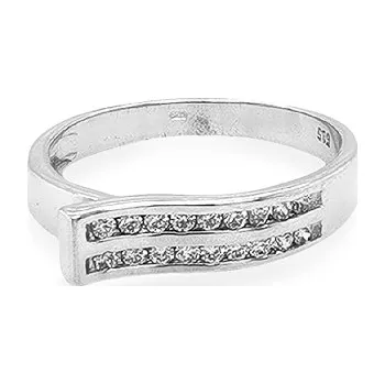 Prsten Prsten se Zirkony z Bílého Zlata 7131247