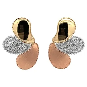 Náušnice Náušnice se Zirkony z Kombinovaného Zlata 7122702