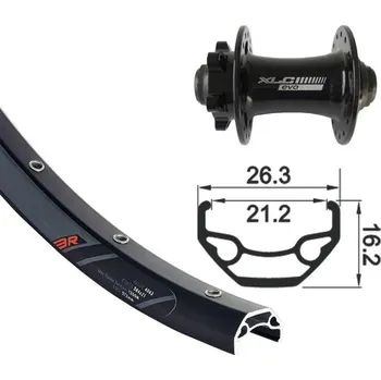 Zapletené kolo Zapletené kolo Rodi BlackRock 559-21 AV přední XLC Evo 100/15 mm