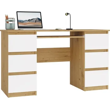 Psací stůl Psací stůl KUBA dub artisan/bílý