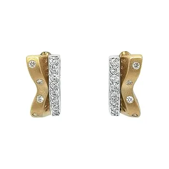 Náušnice Náušnice se Zirkony z Kombinovaného Zlata 7120544