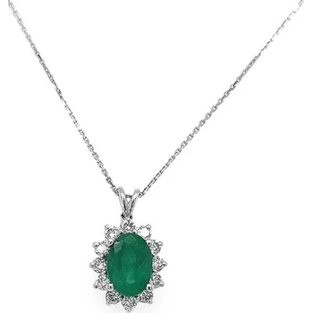 Přívěsek Zlatý Přívěsek se Smaragdem a Diamanty 2050195