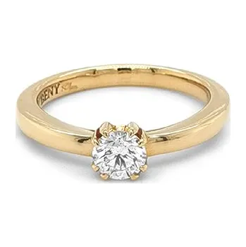 Prsten Zlatý Zásnubní Prsten s Diamantem B200107