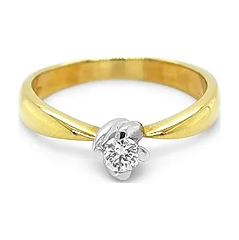 Prsten Zlatý Zásnubní Prsten s Diamantem 2011126