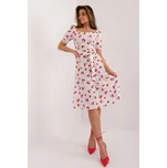Lakerta Vzorované šaty s páskem bílá Velikost: 42