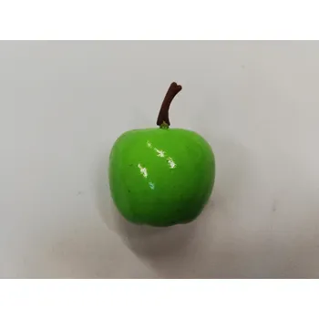 Vánoční dekorace Dekorace plastová - jablíčko 3,5 cm - zelené