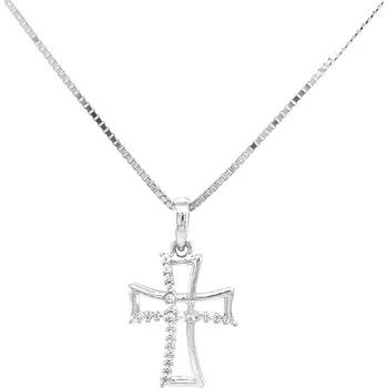 Přívěsek Zlatý Kříž se Zirkony