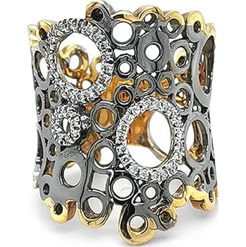 Prsten Zlatý Prsten s Diamanty 2011066