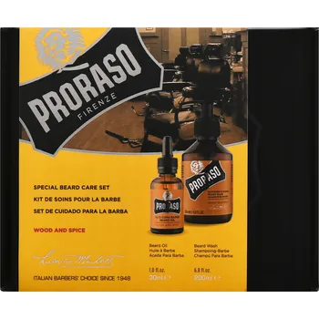 Proraso Sada na vousy Šampon a Olej Duo Pack Wood Spice