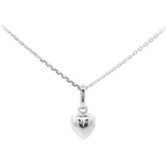 Minimalistický Přívěsek Srdce z Bílého Zlata 7151885