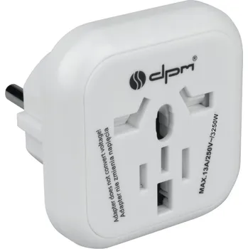 Cestovní adaptér Evropa, bílý