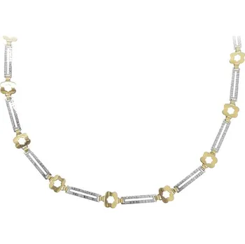 Náhrdelník Zlatý Dámský Náhrdelník z Kombinovaného Zlata 7040054