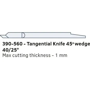 Pracovní nůž Tangenciální nůž 45° wedge 40/25°