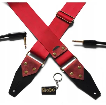 Kytarový popruh Kytarový popruh "Red Cruiser" BigBo Červený kytarový pás